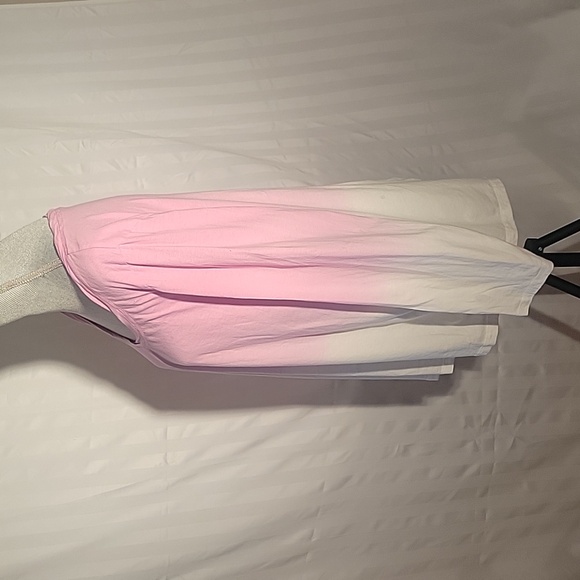 Candance Cameron Bure Long Sleeved Pink & White Tye Dye Cotton Shirt, Size: 1X - Picture 3 of 8